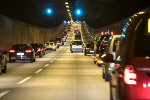 Auto's in tunnel