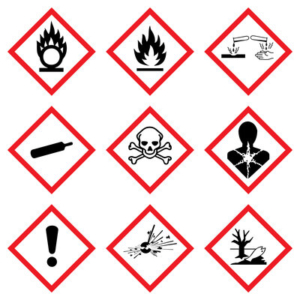 GHS-gevarenpictogrammen, gevaarlijke stoffen